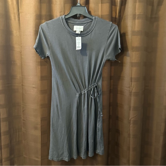 NWT Current/Elliott The Poppy Jersey Knit Washed Black Dress Size 0 reg $168 - Picture 5 of 8